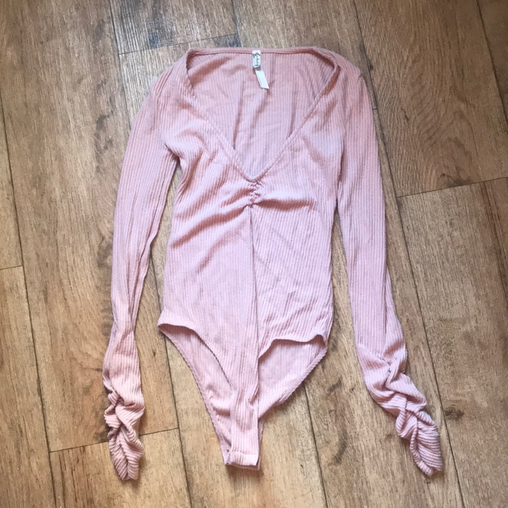 Free people pink bodysuit